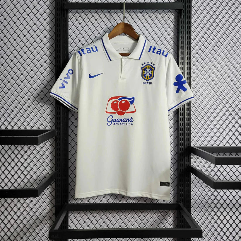 Brazil White Polo Shirt