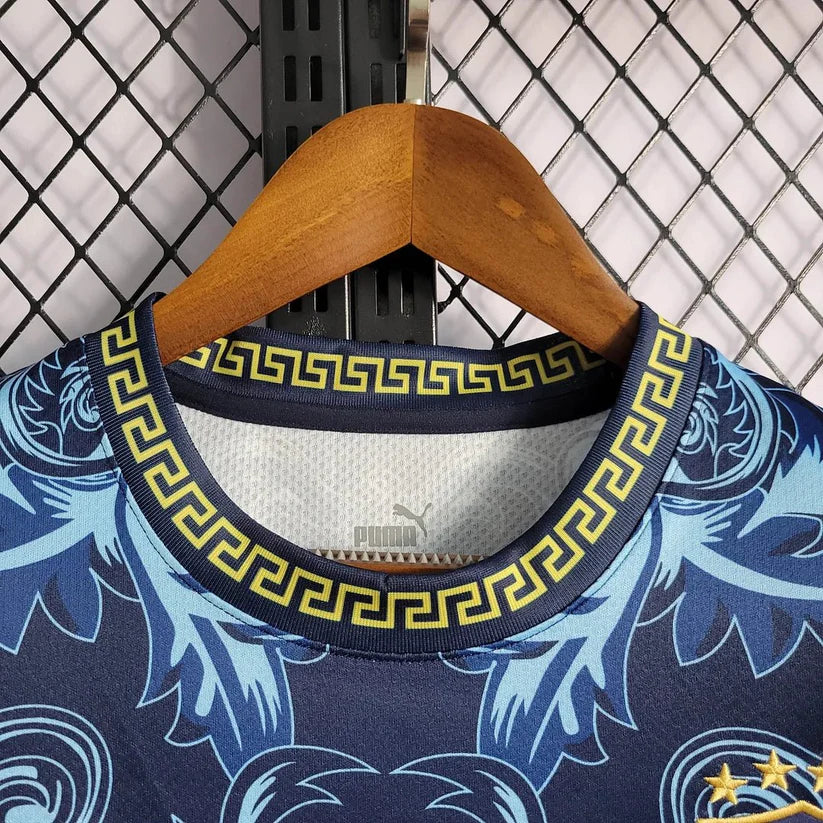 Italy Versace 2024 Blue Special Shirt